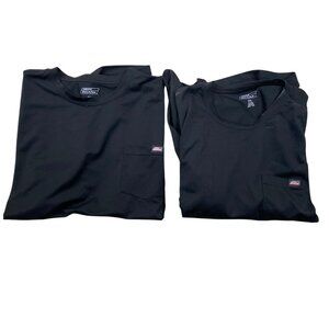 Genuine Dickies Mens T-Shirts 2XL Lot of Two Black Pocket Tee Short Sleeve Casua